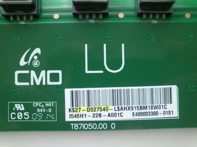 LU BACKLIGHT INVERTER CMO 27-D027540  MODELO SAMSUNG LN55B650T1FXZA - Imagen 2